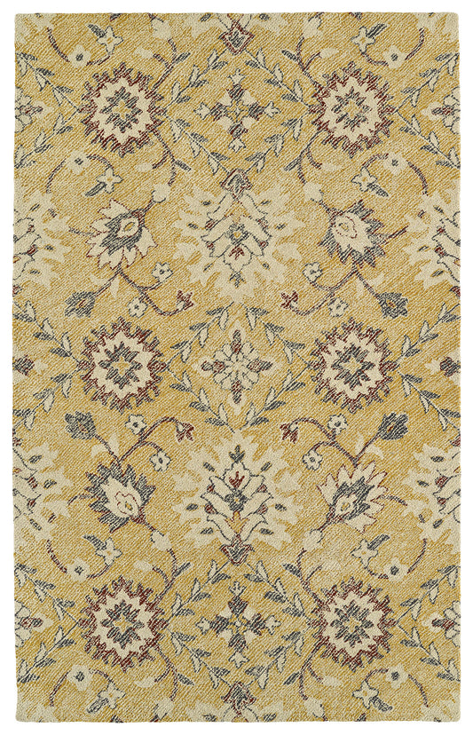 Kaleen Weathered Collection Light Gold Area Rug 8' x 10'
