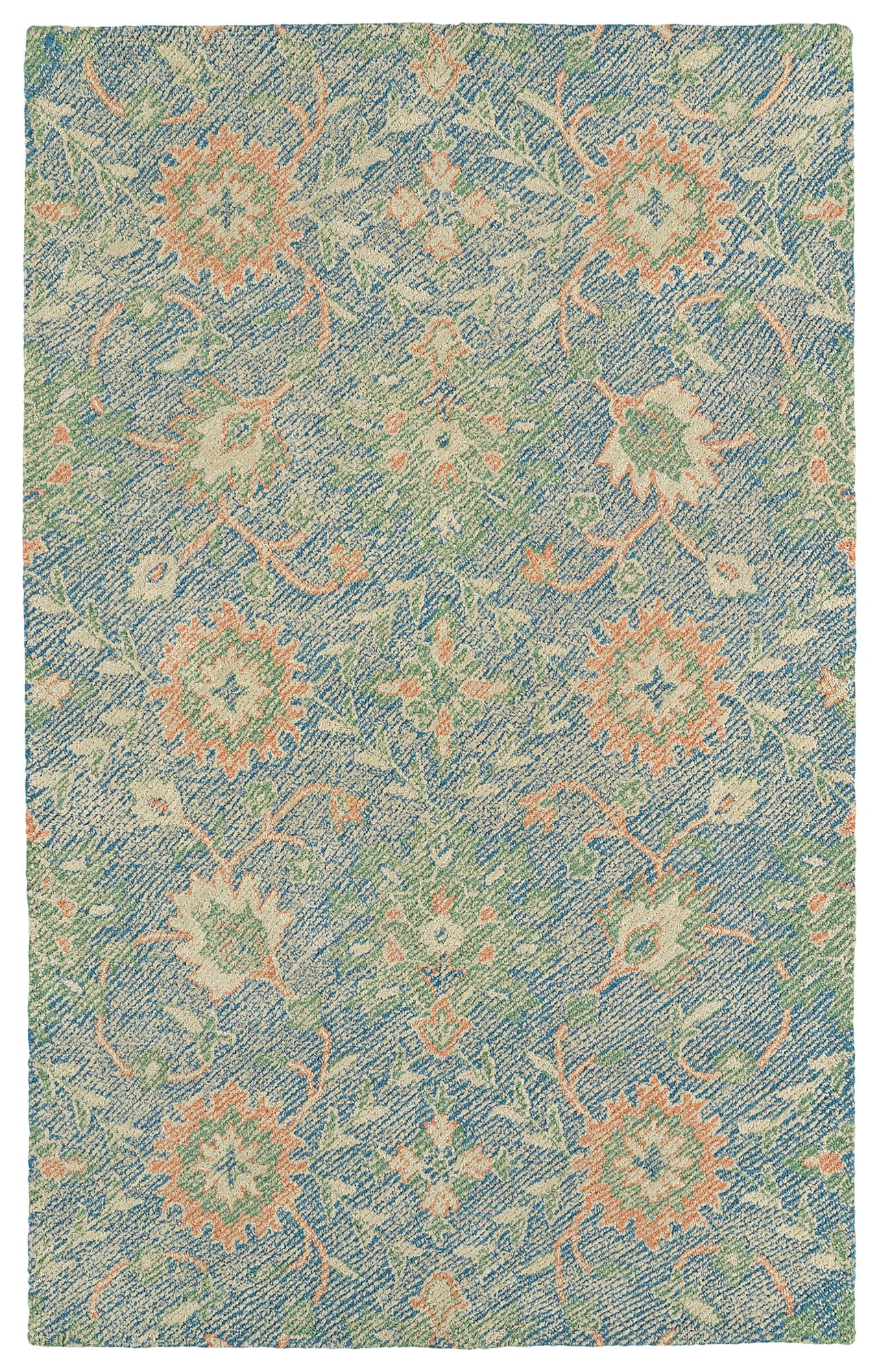 Kaleen Weathered Collection Blue Glacier Area Rug 5' x 7'6"