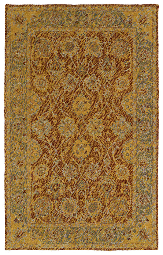 Kaleen Weathered Collection Dark Brick Area Rug 9' x 12'