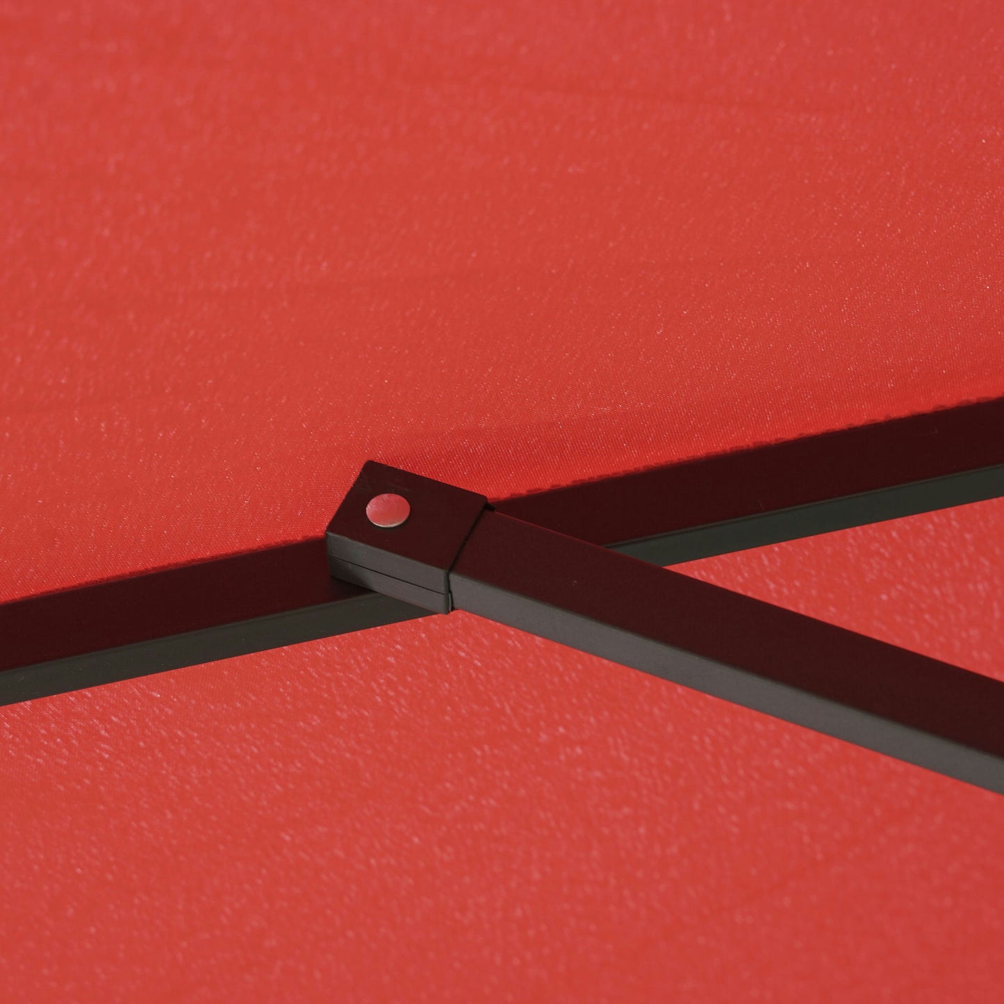 LeisureMod Willry 10 Ft Cantilever Patio Umbrella With Solar Powered LED - Red