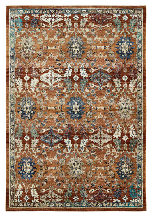 Kaleen Wynnlow Collection Paprika Coral Area Rug 6'3" x 6'3"