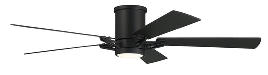 52" Wyatt, black Finish, black/Greywood Blade finishes, Light kit inlcuded