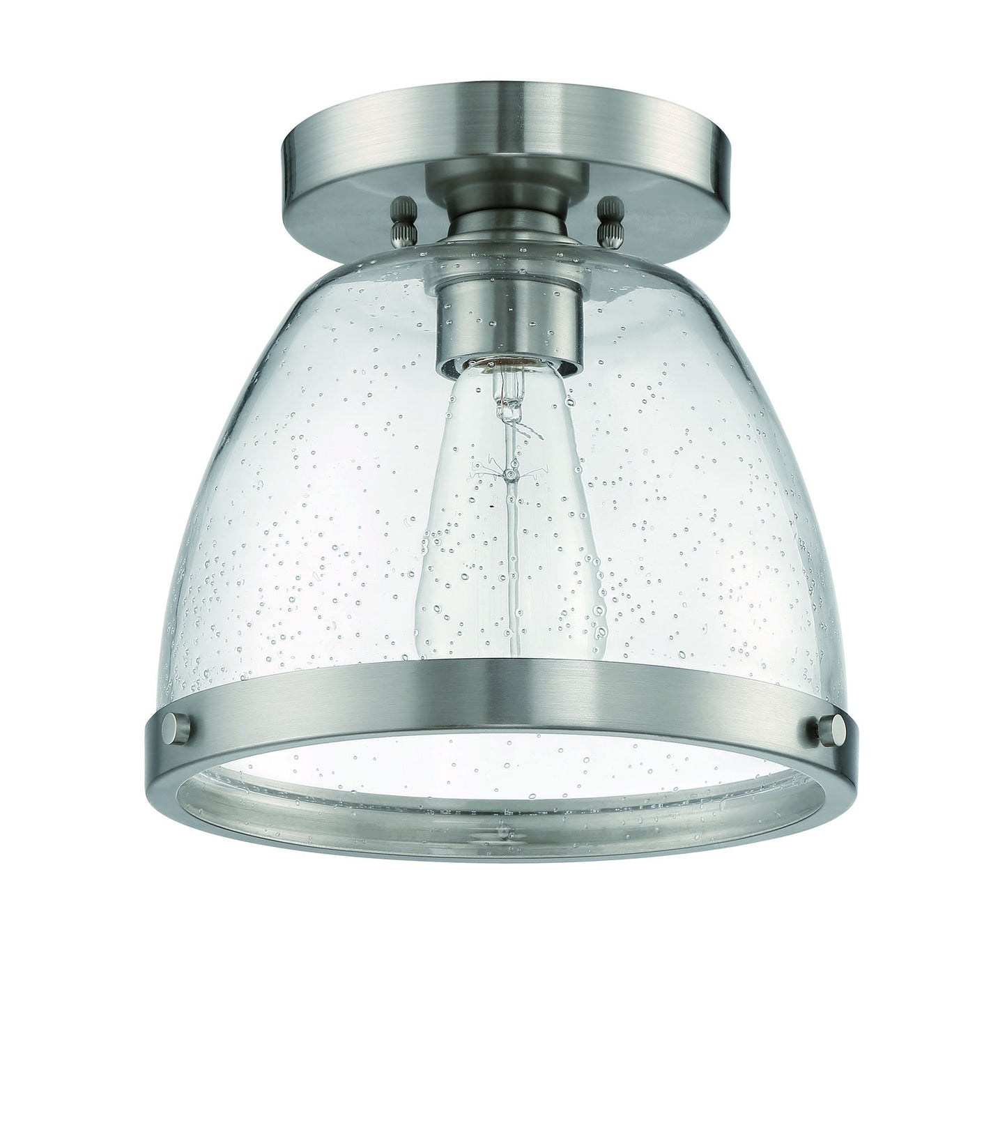 1 Light 7.5" Flushmount, X1408-BNK