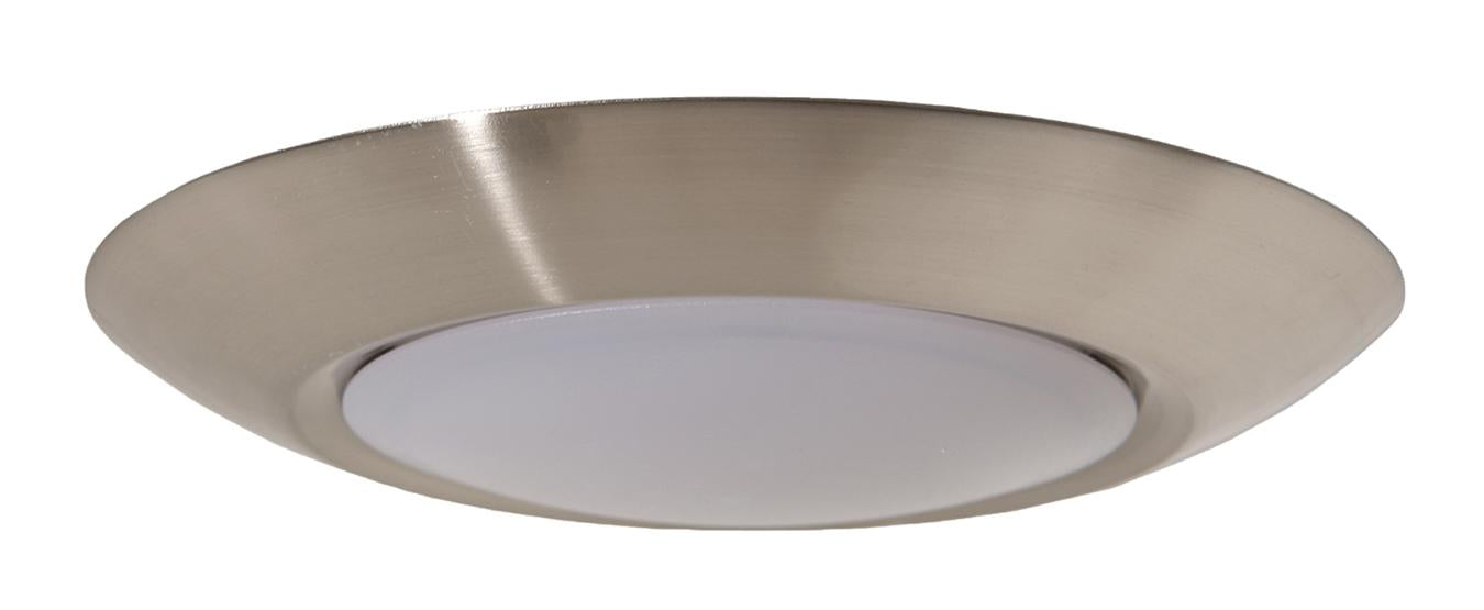 6" LED Slim line Flushmount, Title 24 in Brushed Polished Nickel