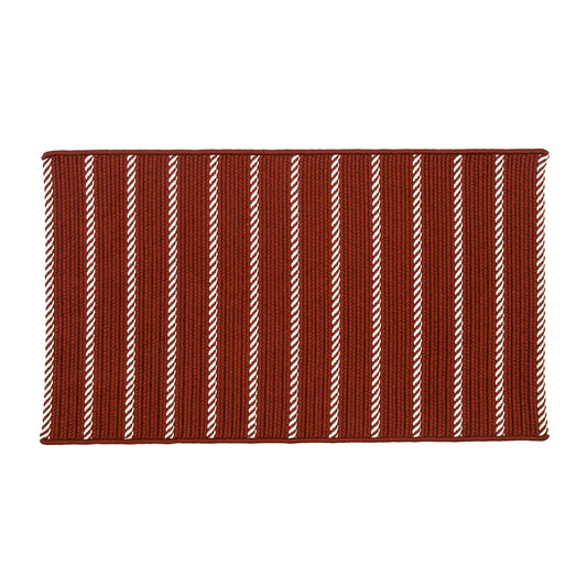 Naughty Elf Stripe Christmas Rug - Red 42" x 66"