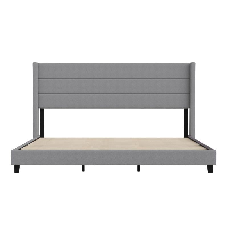 Gray King Platform Bed