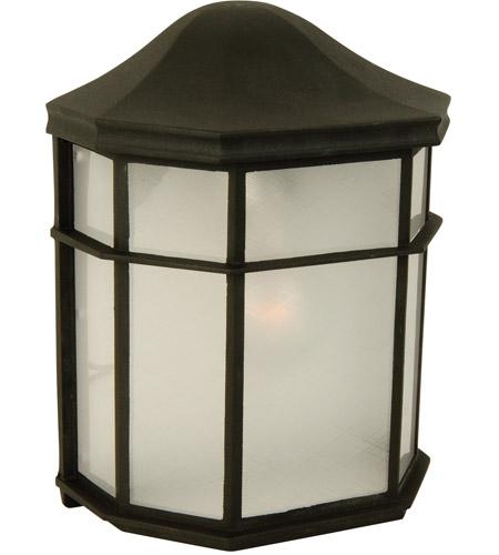 Contractor's 1 Light Small Wall Mount in Matte Black with Acrylic Lens