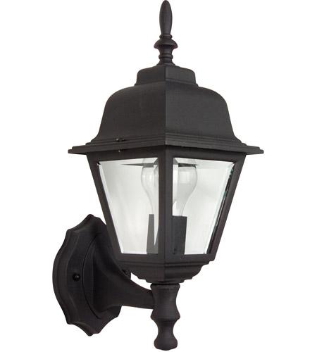 Coach Lights 1 Light S Wall Mount Matte Black w/ Clear Beveled Glass, Z170-TB