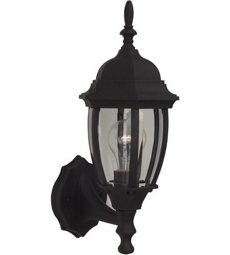 Bent Glass 1 Light Small Wall Mount Matte Black w/ Clear Beveled Glass, Z260-TB