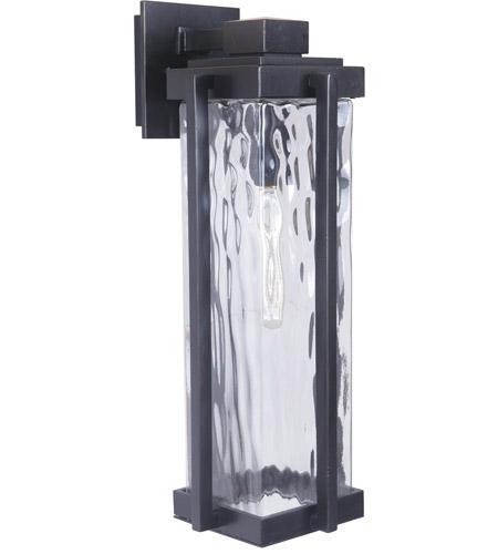 Pyrmont 1 Light Large Wall Mount in Oiled Bronze Gilded w/ Clear Hammered Glass