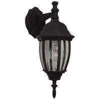 Bent Glass 1 Light Small Wall Mount Matte Black w/ Clear Beveled Glass, Z264-TB
