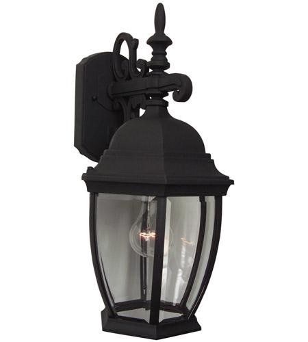 Bent Glass 1 Light Medium Wall Mount Matte Black w/ Clear Beveled Glass, Z284-TB