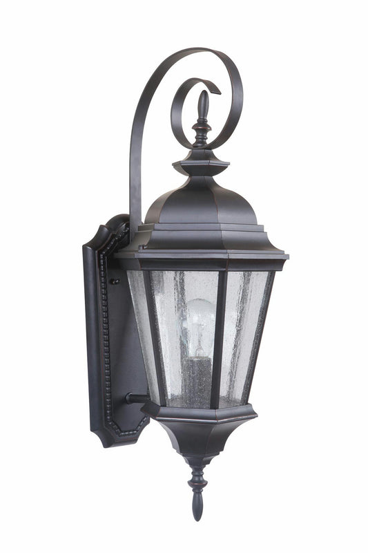 Chadwick 1 Light Medium Wall Mount in Oiled Bronze Gilded w/ Clear Seeded Glass