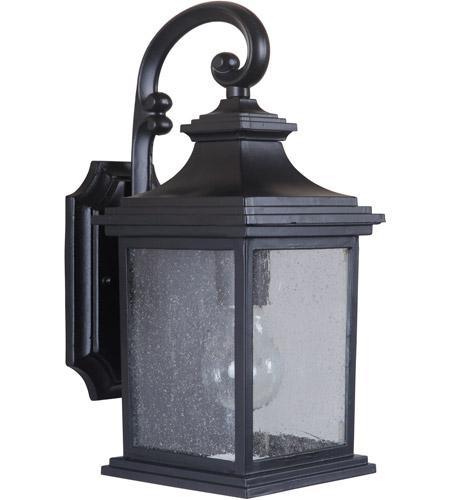 Gentry 1 Light Small Wall Mount in Midnight with Clear Seeded Glass
