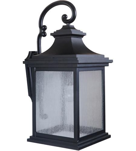 Gentry 1 Light Large Wall Mount in Midnight with Clear Seeded Glass