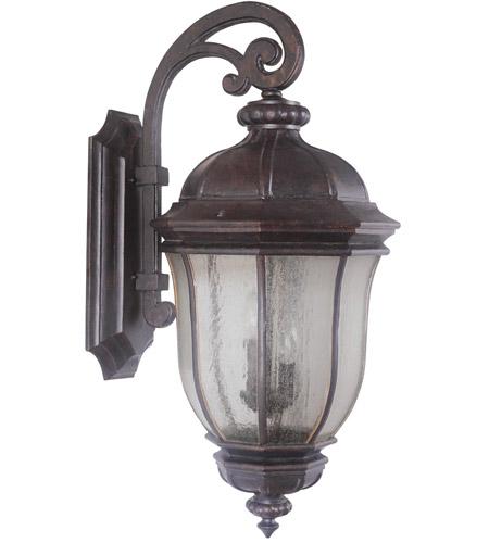 Harper 3 Light Extra Large Wall Mount in Peruvian Bronze with Clear Seeded Glass