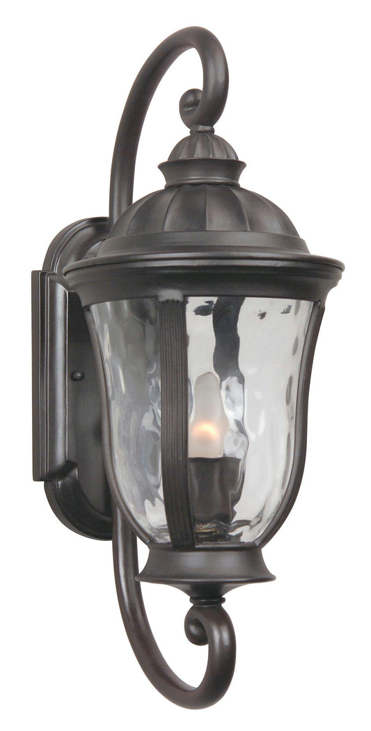 Frances 1 Light Small Wall Mount Oiled Bronze w/ Clear Hammered Glass, Z6000-OBO