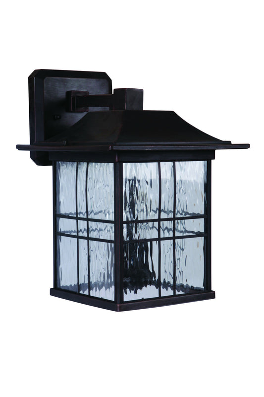 Dorset 2 Light Medium Wall Mount in Aged Bronze Brushed with Water Glass