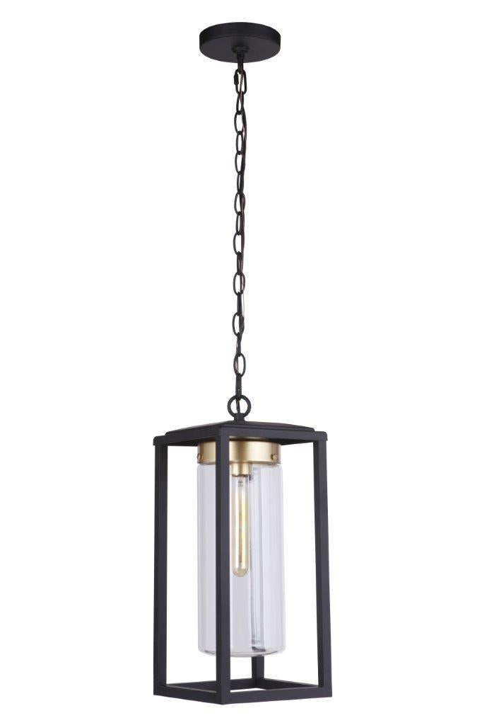 Neo Outdoor Pendant 1 Light Midnight / Satin Brass