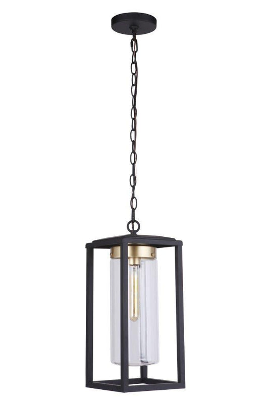 Neo Outdoor Pendant 1 Light Midnight / Satin Brass