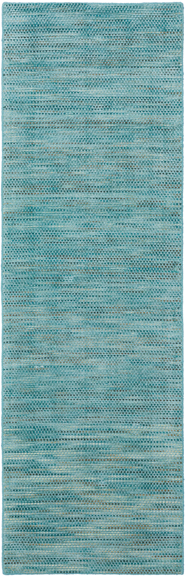 Zion ZN1 Teal 2'3" x 7'6" Runner Rug