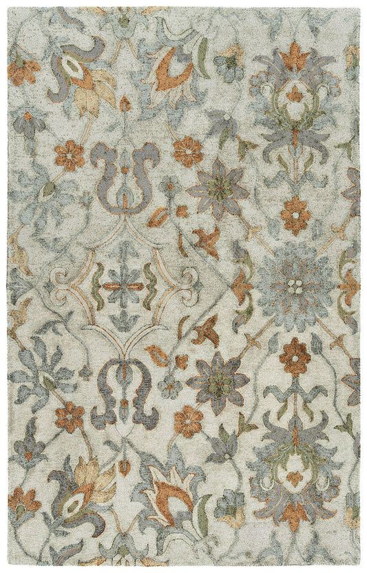 Kaleen Zocalo Collection Silver Steel Area Rug 8' x 10'