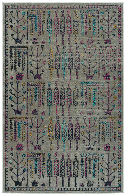Kaleen Zuma Beach Collection ZUM02-86 Multi Area Rug 5'3" x 7'3"