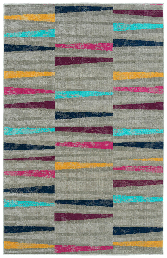 Kaleen Zuma Beach Collection ZUM06-86 Multi Area Rug 5'3" x 7'3"