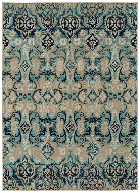 Kaleen Zuma Beach Collection ZUM09-17 Blue Area Rug 3'11" x 5'3"