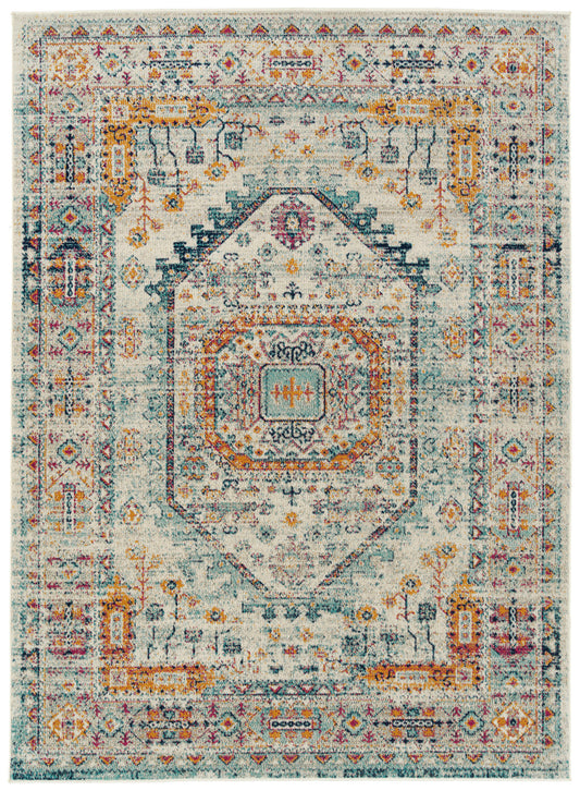Kaleen Zuma Beach Collection Light Multi Area Rug 5'3" x 7'3"