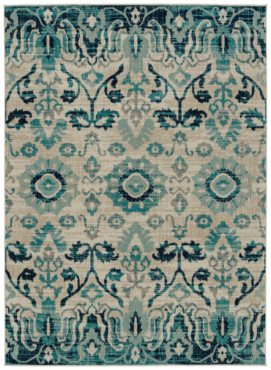 Kaleen Zuma Beach Collection Blue Navy Area Rug 5'3" x 7'3"