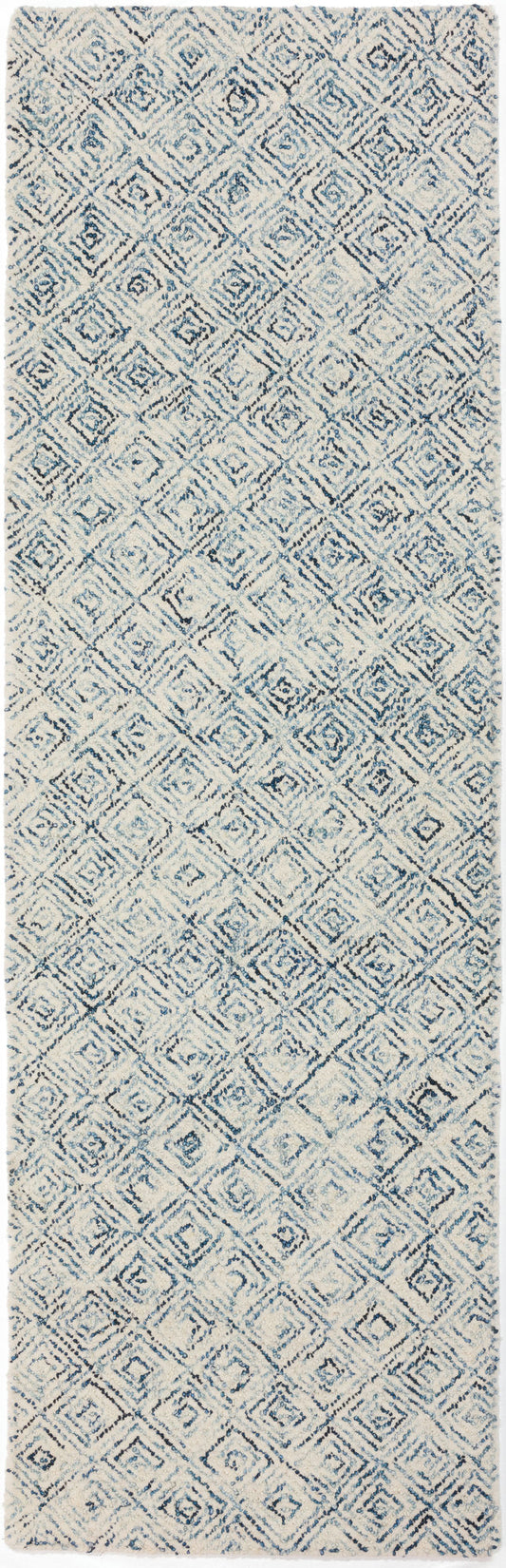 Zoe ZZ1 Navy 2'6" x 16' Runner Rug