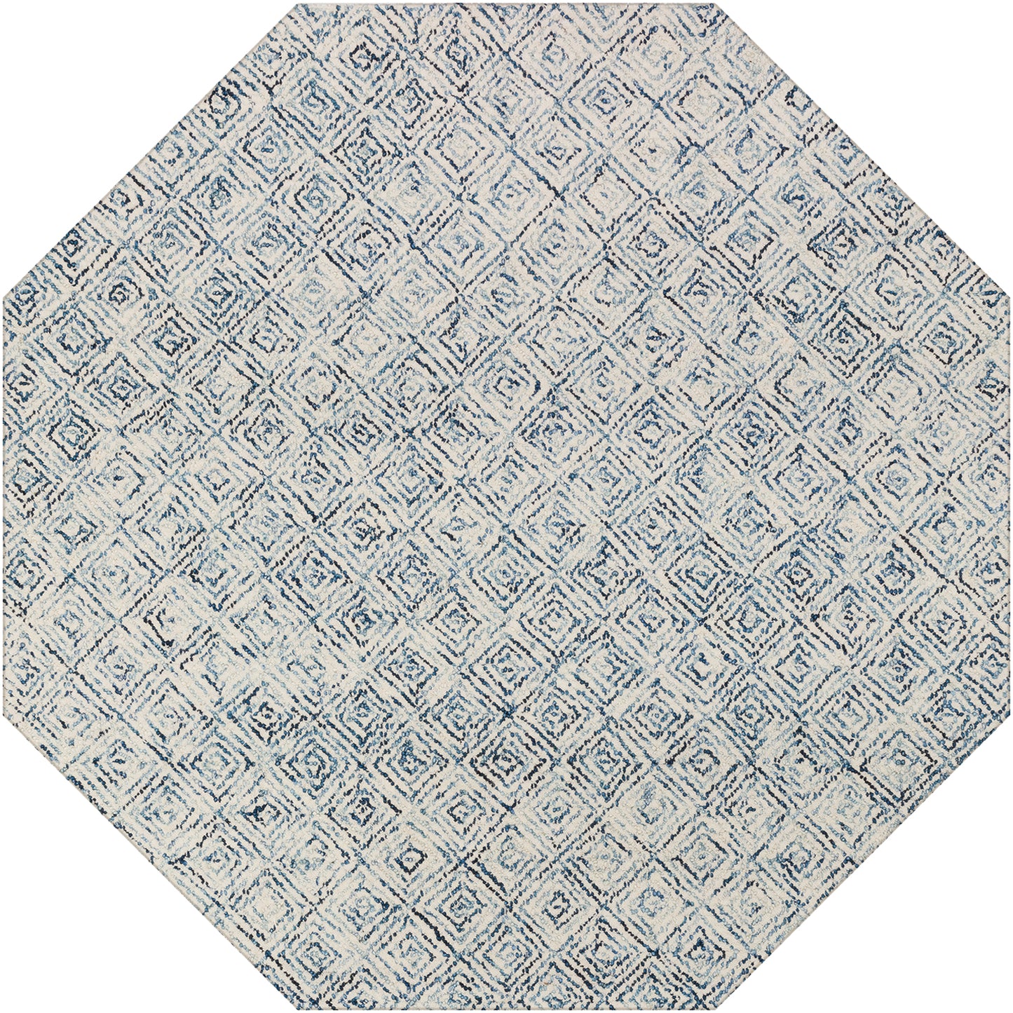 Zoe ZZ1 Navy 8' x 8' Octagon Rug