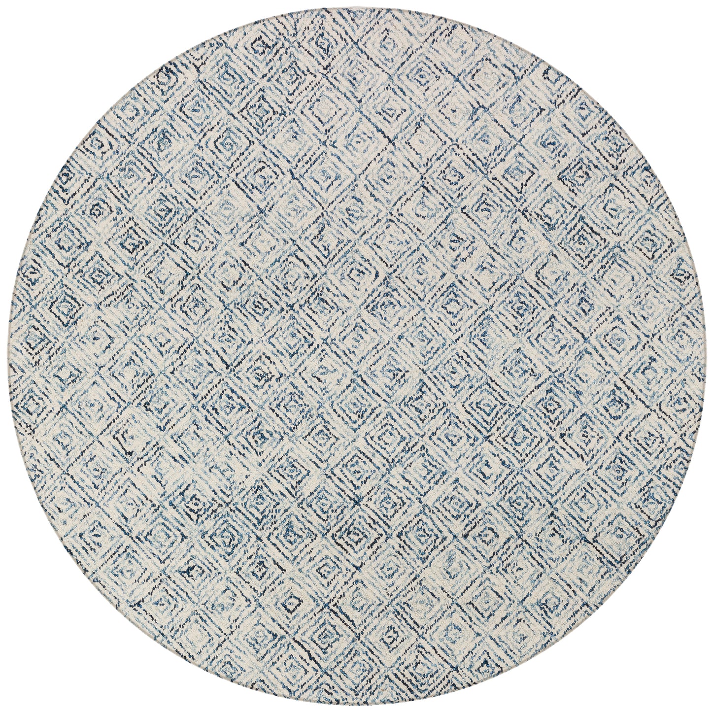 Zoe ZZ1 Navy 8' x 8' Round Rug