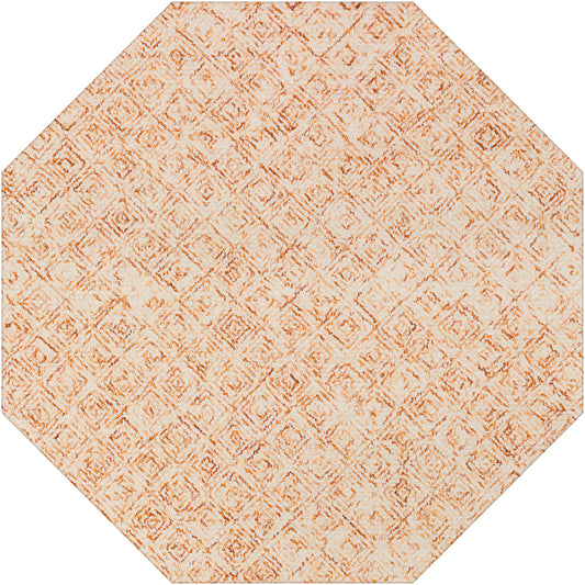 Zoe ZZ1 Orange 4' x 4' Octagon Rug