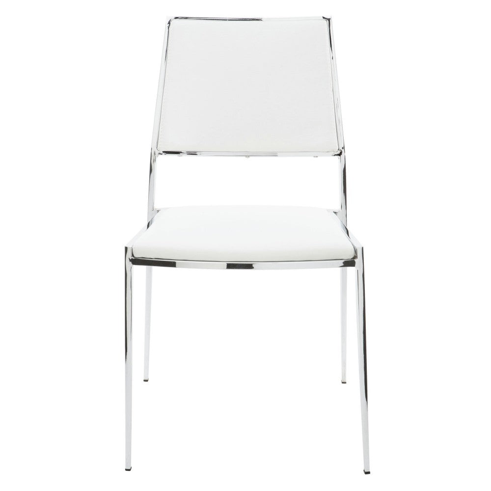 Aaron White Naugahyde Dining Chair