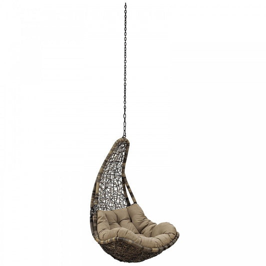 Abate Outdoor Patio Swing Chair Without Stand, Black Mocha