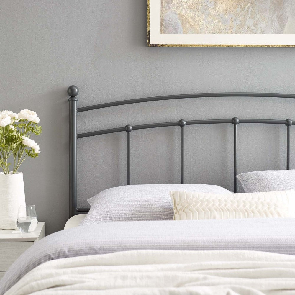 Abigail Full Metal Headboard, Gray