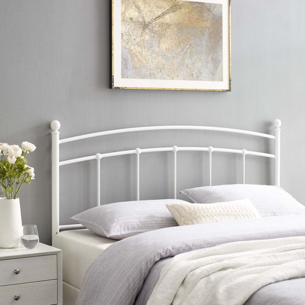 Abigail Full Metal Headboard, White