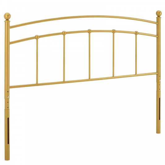 Abigail King Metal Headboard, Gold