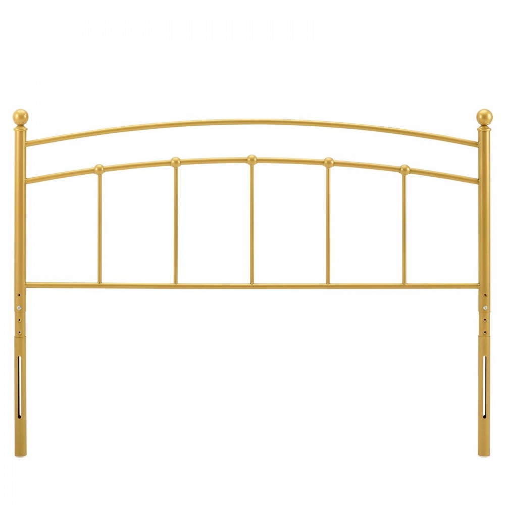 Abigail King Metal Headboard, Gold