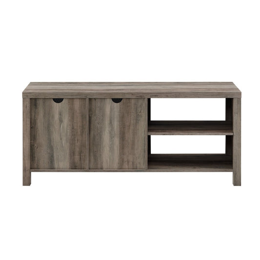 Abilene 58" 2 Door Industrial Farmhouse TV Stand - Gray Wash