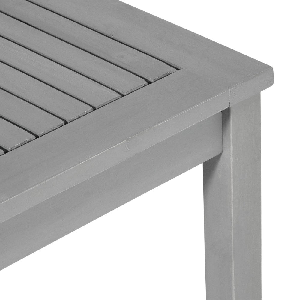 Acacia Wood Patio Dining Bench - Gray Wash