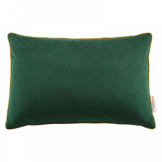 Accentuate 18" Lumbar Performance Velvet Throw Pillow, Green Cognac