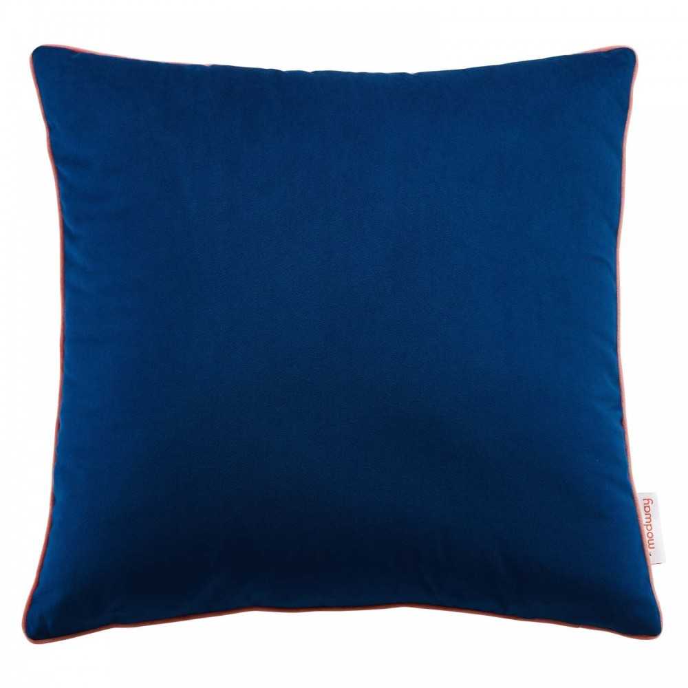 Accentuate 18" Performance Velvet Throw Pillow, Navy Blossom