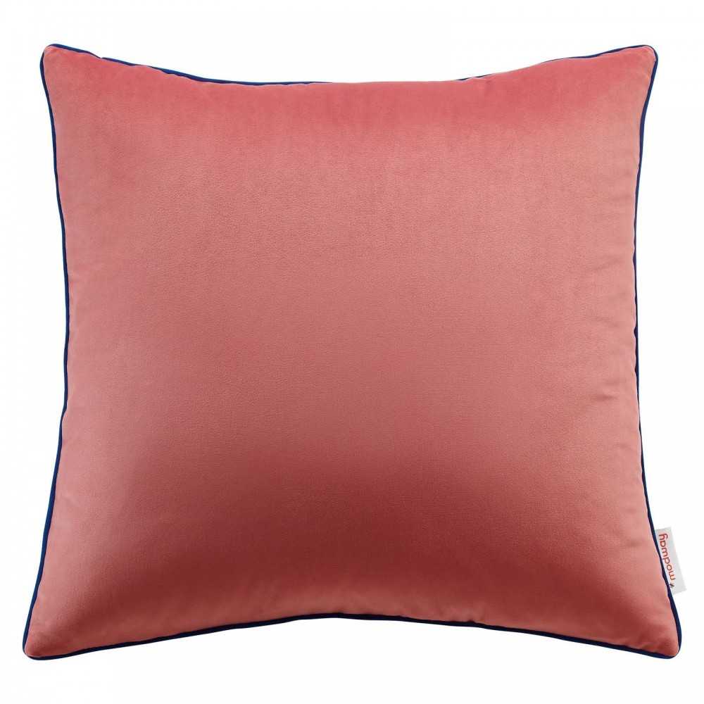 Accentuate 18" Performance Velvet Throw Pillow, Blossom Navy