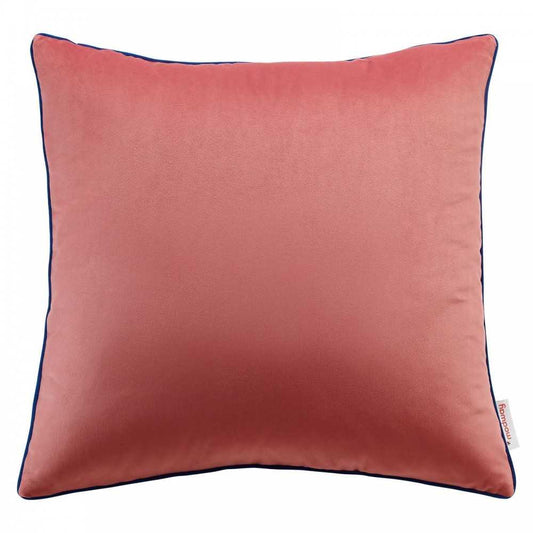 Accentuate 18" Performance Velvet Throw Pillow, Blossom Navy