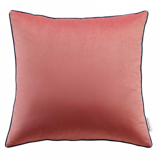 Accentuate 20" Performance Velvet Throw Pillow, Blossom Navy