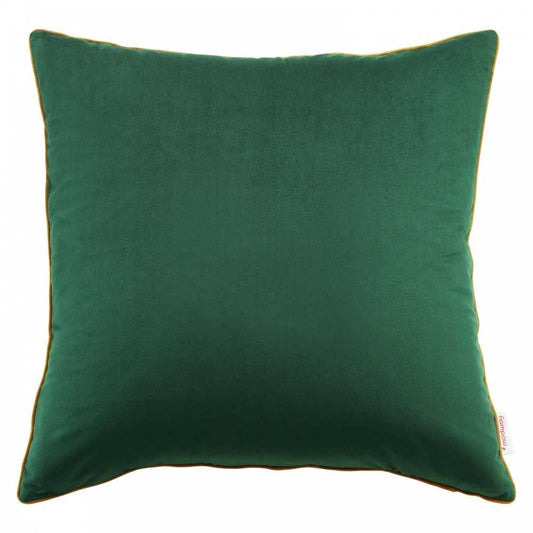 Accentuate 24" Performance Velvet Throw Pillow, Green Cognac