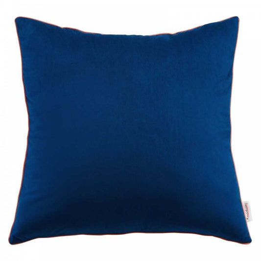 Accentuate 24" Performance Velvet Throw Pillow, Navy Blossom